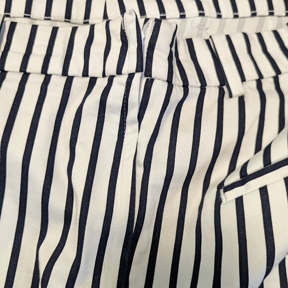 H&M Stripe Black & White Straight Leg Ankle Length Pants Trousers Size 18 - Picture 4 of 7